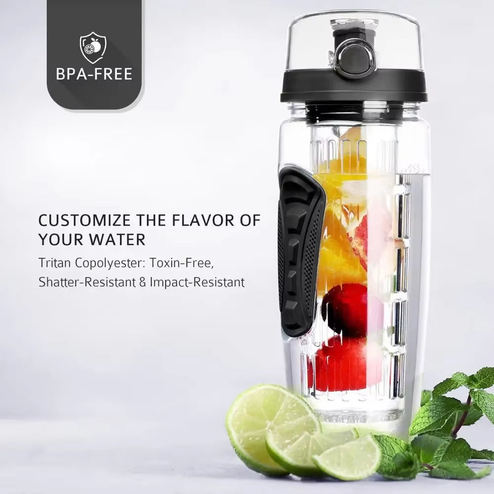 BPA Free Fruit Infuser Water Bottle Juice Shaker Sports Lemon Water Bottle Fitness Sport Fruit Drinking Bottles for Girl